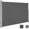 Image de Store latéral rétractable pour balcon pelouse, Gris foncé / 1,8 x 3,5 m / Aluminium GSA185G