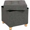 Image de Banc de rangement rembourré plibale, Gris Foncé LSF14GYZ