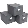 Image de 3 Boîtes de rangement pliable, Gris RFB03G