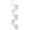 Image de Étagère d'angle à 5 niveaux en forme zigzag, Blanc LBC20WT