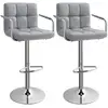 Image de 2 Tabouret de bar rotatif réglable en hauteur, Gris LJB93G