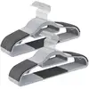 Image de Cintres en plastique antidérapant, Gris Clair + Girs Foncé / 30 CRP20G30