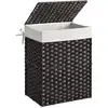 Image de Panier à linge avec poignée, Noir LCB51BK
