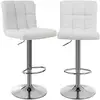 Image de 2 tabourets de bar gris clair, Blanc LJB64W