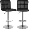 Image de 2 tabourets de bar gris clair, Noir LJB64B