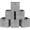 Image de Boîtes de rangement pliables, Gris Chiné / 6 RFB02LG-3