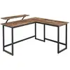 Image de Bureau avec rehausseur d'écran, Marron Rustique LWD56X