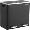 Image de Poubelle de recyclage double seau 2 x 24 L, Noir / 48 Litres LTB48BK