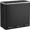Image de Poubelle de tri 3 seaux, Noir LTB54BK