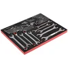 Image de Bahco Jeu De Clés Fixes Set Of Combination And With Two Imperial Mouths In Foam Tray 3-3 Fit&go 43 Unités