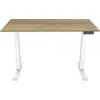 Image de Euroseats Bureau Assis-Debout Électrique 160 x 80 Blanc/Chêne