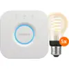 Image de Philips Hue Filament White Ambiance Standard Lot de 5 + Bridge