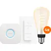 Image de Philips Hue Filament White Ambiance Edison XL Lot de 4 Kit de Démarrage