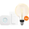 Image de Philips Hue Filament White Ambiance Globe XL Lot de 4 Kit de Démarrage