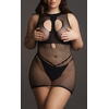 Image de Robe Grande Taille DUO NET OPEN CUP - Noir noir