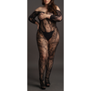 Image de Combinaison ouverte Grande Taille LACE SLEEVED - Noir noir