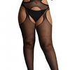 Image de Collants Résille Grande taille STRAPPY Noirs