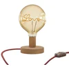 Image de Creative Cables Lampe De Table En Bois Posaluce Love Avec Prise Bipolaire-interrupteur