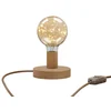 Image de Creative Cables Lampe De Table En Bois Posaluce Milleluci Avec Prise Bipolaire-interrupteur