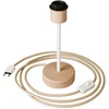 Image de Creative Cables Lampe De Table En Bois Alzaluce Wood Avec Option Abat-jour Et Prise Bipolaire