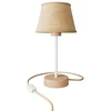 Image de Creative Cables Lampe De Table En Bois Alzaluce Wood Avec Abat-jour Empire Et Prise Bipolaire Avec Bulb