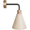 Image de Creative Cables Lampe Fermaluce Avec Abat-jour Conique En Bois Et Extension Incurvée Avec Bulb