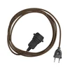 Image de Creative Cables Abat-jour Snake Zig-zag-lampe à Brancher Avec Cordon En Tissu Zigzag Et Prise à Deux Broches 3 M