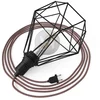 Image de Creative Cables Lampe De Table Serpent-lampe à Brancher Avec Abat-jour Cage Diamant Et Prise à 2 Broches