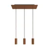 Image de Creative Cables Suspension Luminaire Rectangular Rose-one Xxl Tub E14 3 Falls With Bulbs