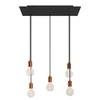 Image de Creative Cables Suspension Luminaire Rose-one Xxl 5 Falls With Light Bulb