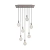 Image de Creative Cables Suspension Luminaire Rectangular Rose-one Xxl 7 Falls With Bulbs