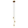 Image de Creative Cables Suspension Luminaire Multiple 3 Falls With Light Bulb