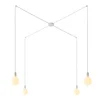 Image de Creative Cables Suspension Luminaire Spider 4 Falls With Light Bulb