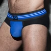 Image de Slip DOUBLE STRIPE Noir-Bleu bleu XS