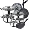 Image de San Ignacio Ensemble De Casseroles Et Poêles Toledo 18/20/24 Cm Pk3786 8 Pièces