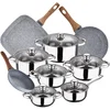 Image de San Ignacio Ensemble De Casseroles Et Poêles Cassel 18/22 Cm Pk3854 12 Pièces