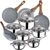 Image de San Ignacio Ensemble De Casseroles Et Poêles Cassel 20/24/26/28 Cm Pk3858 12 Pièces