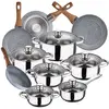 Image de San Ignacio Ensemble De Casseroles Et Poêles Cassel 20/24/26/28 Cm Pk3873 12 Pièces