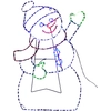 Image de Wellhome Bonhomme De Neige Saluant Avec 246 Leds Et Fonction Minuterie 79 Cm