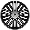 Image de 4-Delige Sparco Wieldoppenset Bergamo 14-inch zwart/zilver SP1485BKSV Sparco