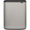 Image de Brabantia Bo Touch Bin Poubelle 2 x 30 Litres Soft Grey 255045
