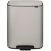 Image de Brabantia Bo Poubelle à Pédale 2 x 30 Litres Soft Grey 255069