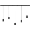 Image de Lampen pendel Calex Multi pendule set zwart 5x E27