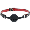 Image de Bâillon-Boule Milan 41mm Noir et Rouge