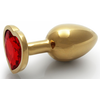 Image de Bijou anal Heart Gem S 6 x 2.6 cm Doré-Rouge