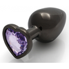 Image de Bijou anal Heart Gem L 8 x 4cm Noir-Violet
