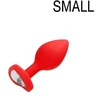 Image de Plug Bijou Anal Silicone Heart Rouge 6 x 2.8 cm