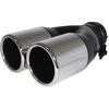 Image de Uitlaatsierstuk Staal/Chroom - 2x rond 75mm - lengte 220mm - ->60mm aansluiting AS75660 AutoStyle