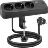 Image de ACT AC2480 Multiprise de Bureau 3 Entrées 1,5 Mètre 3x USB 30 W Noir AC2480