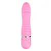 Image de Roze geribbelde mini vibrator met diamantjes